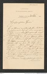 Nachlass Franz Steindachner, Brief von H. Maltzan an Franz Steindachner (21.02.1881), Inv.Nr. 323.01, Seite 1